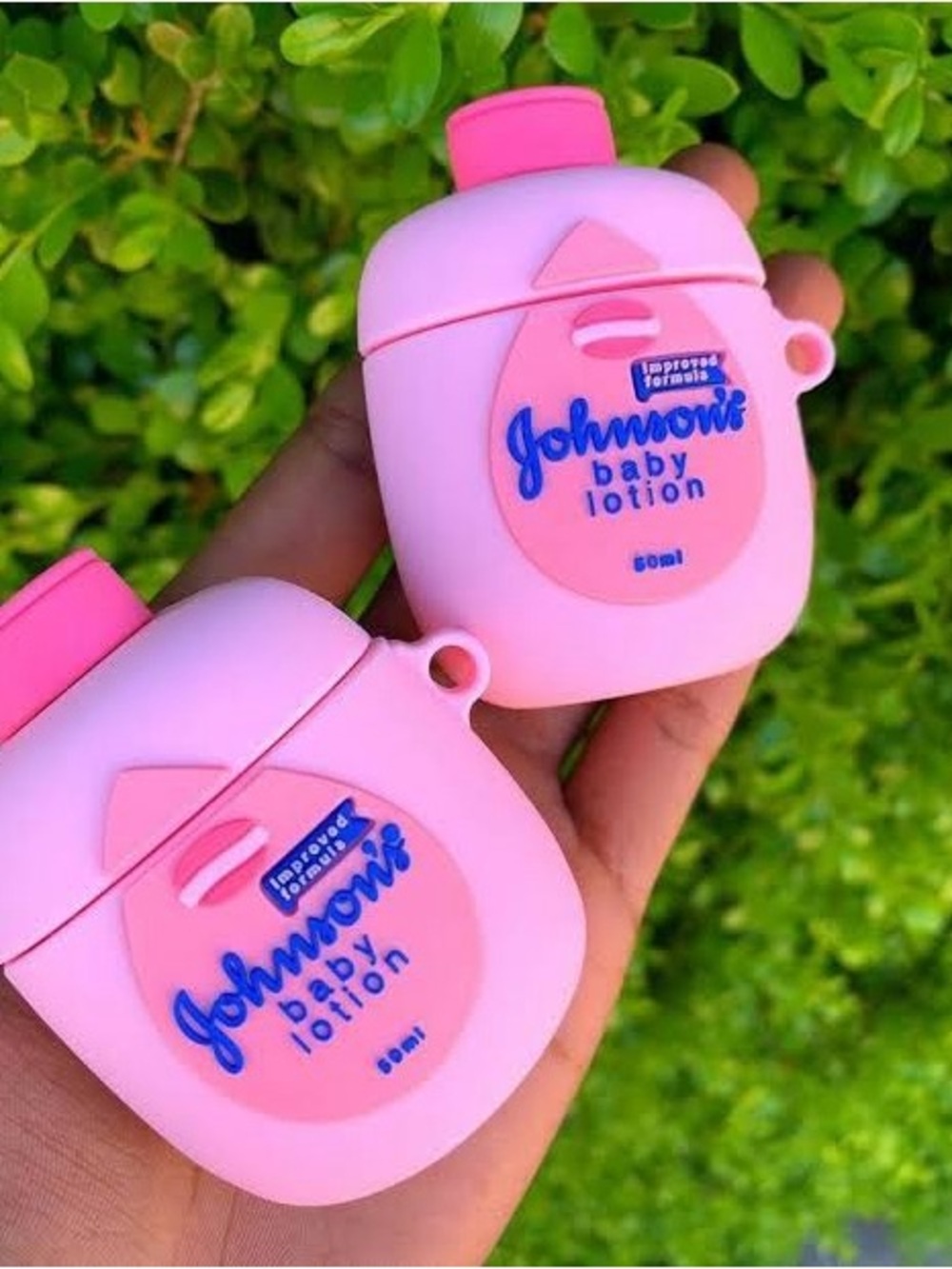 Johnson's Pink Silicone Travel Case for Cell Accessories